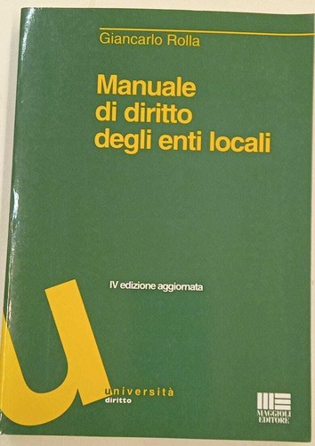 Manuale diritto degli - di, enti