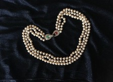 BJIOUX VINTAGE COLLANA PERLE COLTIVATE VOGUE BJIOUX FERMAGLIO CON PIETRE