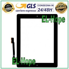 TOUCH SCREEN PER APPLE IPAD 3 WIFI 3G A1430 A1416 A1403 VETRO NERO + TASTO HOME