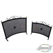 Parascintille in ferro anticato parafuoco per camino stufa