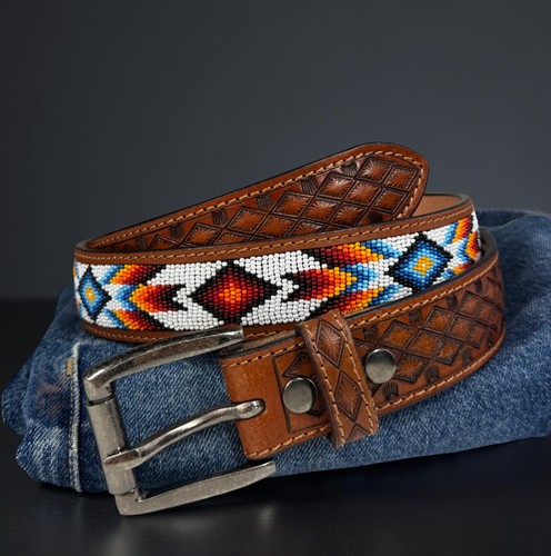 Cintura western pelle pieno - in,