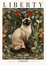 Stampa gatto siamese Liberty