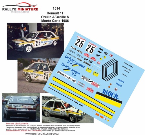 Decals ref 1514 renault - decals,