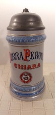 Boccale Birra Peroni In Ceramica E Peltro 1983
