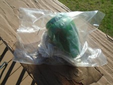 Vintage Wooden Toy Top Green  Spinning String Packaged New Old Stock Taiwan