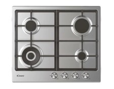 PIANO COTTURA CANDY CDIH6GBFE4WX 4 FUOCHI GAS 60 CM GRIGLIE IN GHISA INOX