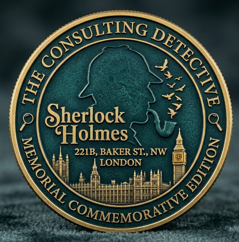 Moneta commemorativa sherlock - moneta,