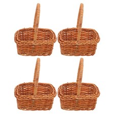  4PCS Mini Cesti Tessuto con Manici - Piccolo Cesto Caramelle Matrimonio - Matrimonio
