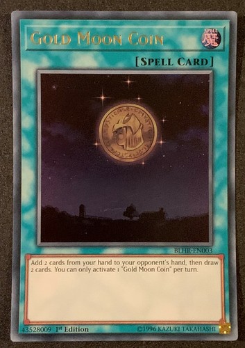 Gold moon coin - moon, |