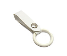 Porta manganello in pelle bianco tonfa sfollagente