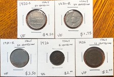 Italy Coin Lot: 1920 - 1926