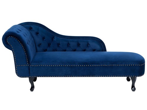 Chaise longue velluto blu - longue,