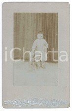 1910 ca COSTUME ITALIA Bambino con cavallino a dondolo *Foto 8x12 cm