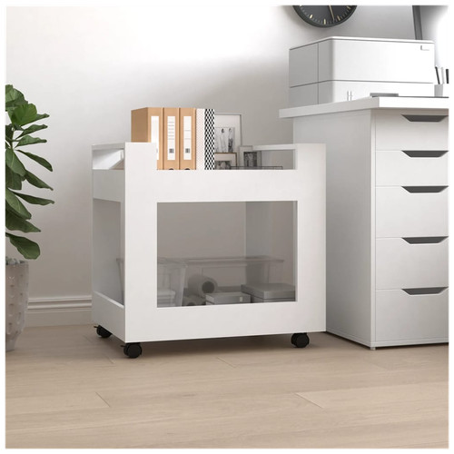 Carrello scrivania bianco - scrivania,