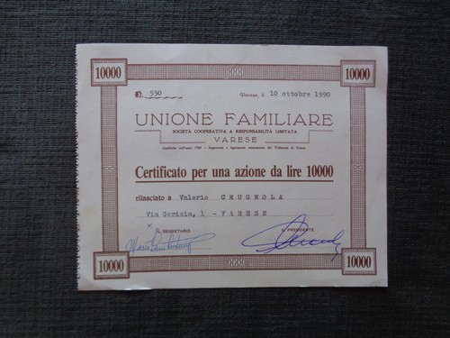 Certificato azionario azione - azionario,