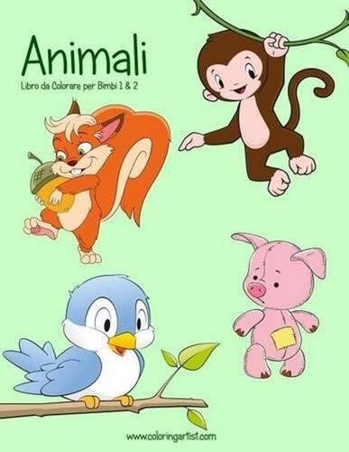 Animali libro colorare - libro,