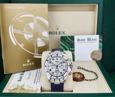 ROLEX oro bianco DAYTONA pavè quadrante diamante lunetta baguette 116519 SANT BLANC