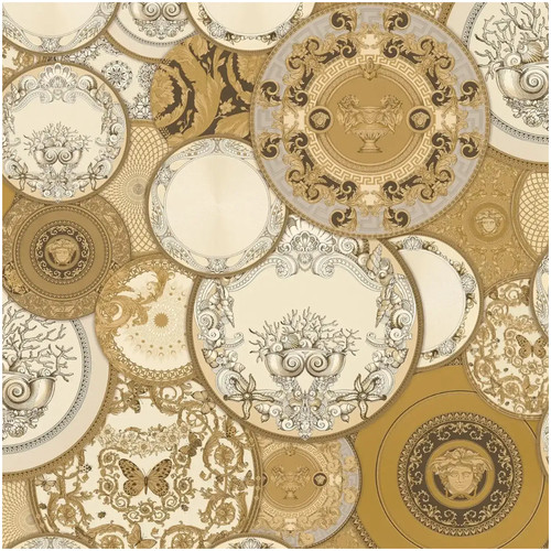 Medaglione crema oro lusso