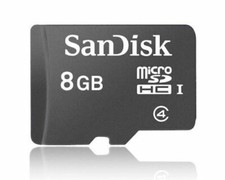 Memoria Micro SD HC 8GB Sandisk x Navigatori Auto GPS macchine fotografiche SDHC