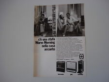 advertising Pubblicità 1970 STUFA WARM MORNING