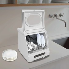 Mini Lavastoviglie Bianca Lavastoviglie da Piano di Lavoro Lavastoviglie Portatile