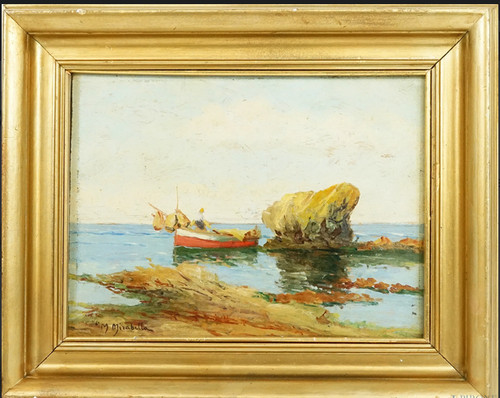 Dipinto olio compensato - olio,