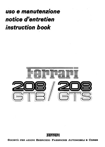 Ferrari 208 gtb gts - gtb,