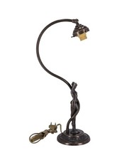 Base per lampada con donna in ottone lavorato made in italy per ceramica o vetro