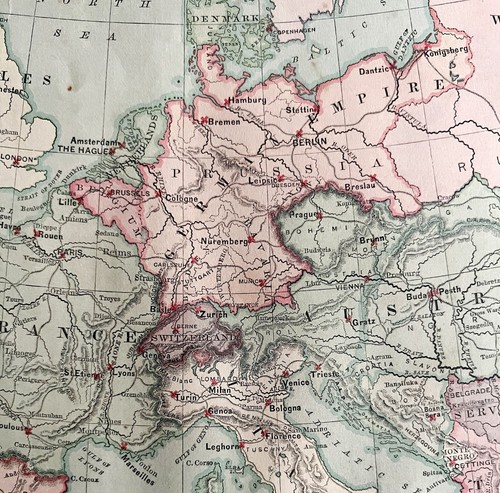 1879 mappa europa geografia - europa,
