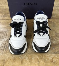 Sneakers Prada uomo in pelle nuove autentiche taglia UK 10