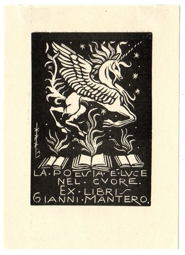 Bruno osimo exlibris für - bruno, da