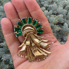 SPLENDIDA E RARA SPILLA BROOCH Ralph DeRosa STERLING ANNI 40