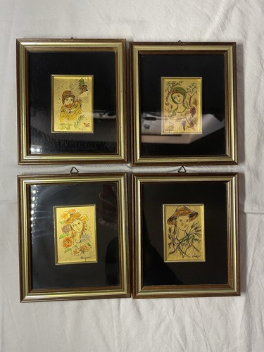 Quadretti serigrafia foglia - quadretti, su