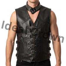 Gilet in pelle fatto a mano