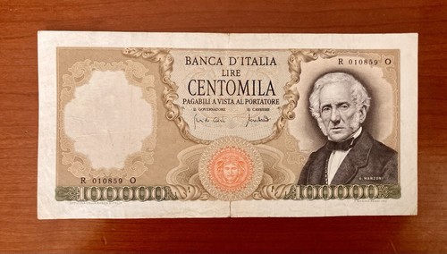 Banconota 100 000 lire - banconota, da