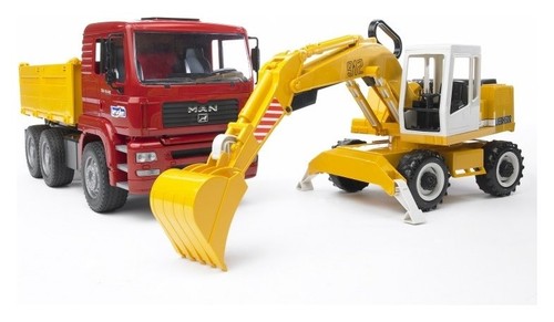 Bruder camion man escavatore - bruder,