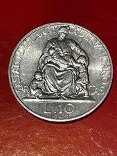 VATICAN COIN 10 Lire 1949 POPE