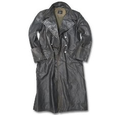 Mantello Retro Tedesco Da Ufficiale Cappotto In Pelle Ufficiale WWII Esercito 58