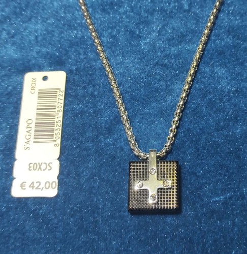 Collana uomo croce acciaio - uomo,