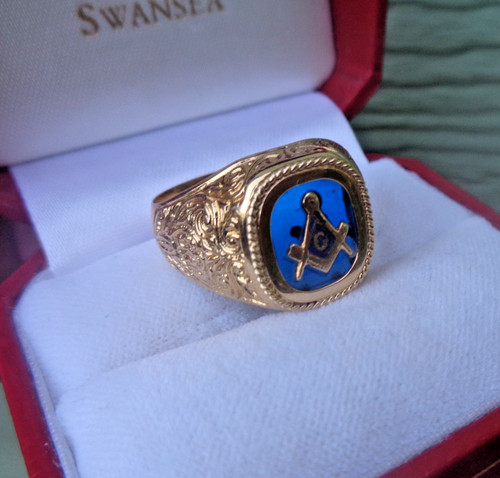 Anello massonico oro 18ct - anello,