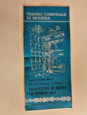 TEATRO COMUNALE MODENA Stagione 1969/70 BALLETTO RUMENO DI TIMISOARA
