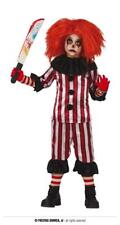 COSTUME PAGLIACCIO  ASSASSINO HALLOWEEN CARNEVALE VESTITO BIMBO CLOWN HORROR