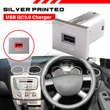 Caricabatteria auto USB-A QC3.0 presa presa argento per Ford Focus MK2 Transit