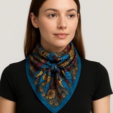 Sciarpa vintage seta stampa