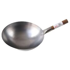 Wok, Acciaio al Carbonio, Base Rotonda, 10", 12", 13", 14", Friggitrice, Orientale, Catering