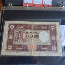 Banconota Italiana Da Collezione 1000 Lire 09 06 1945 Non Comune Mb  Lotto Z1