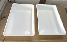 coppia Contenitore Vaschetta 2 pezzi rettangolare Portavivande grande plastica