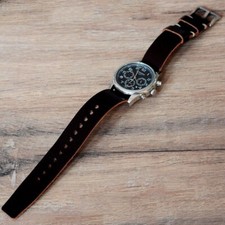 Cinturino Nato per orologio in vera pelle, singolo passaggio 18/20/22/24/26 mm