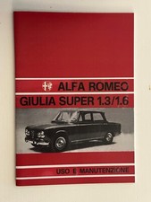 Libretto uso e manutenzione Alfa Romeo Giulia Super 1.3/1.6