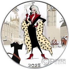 LONDON DIVA OF DALMATIANS Queens of Darkness 1 oz moneta argento 1 $ USA 2025